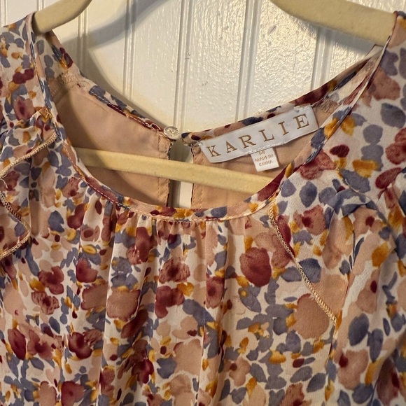 Karlie Floral Long Sleeve Floral Medium Dress - Picture 2 of 6